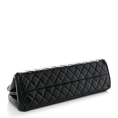 Chanel Glazed Calfskin Quilted Medium Just Mademoiselle Black 4 of 10
