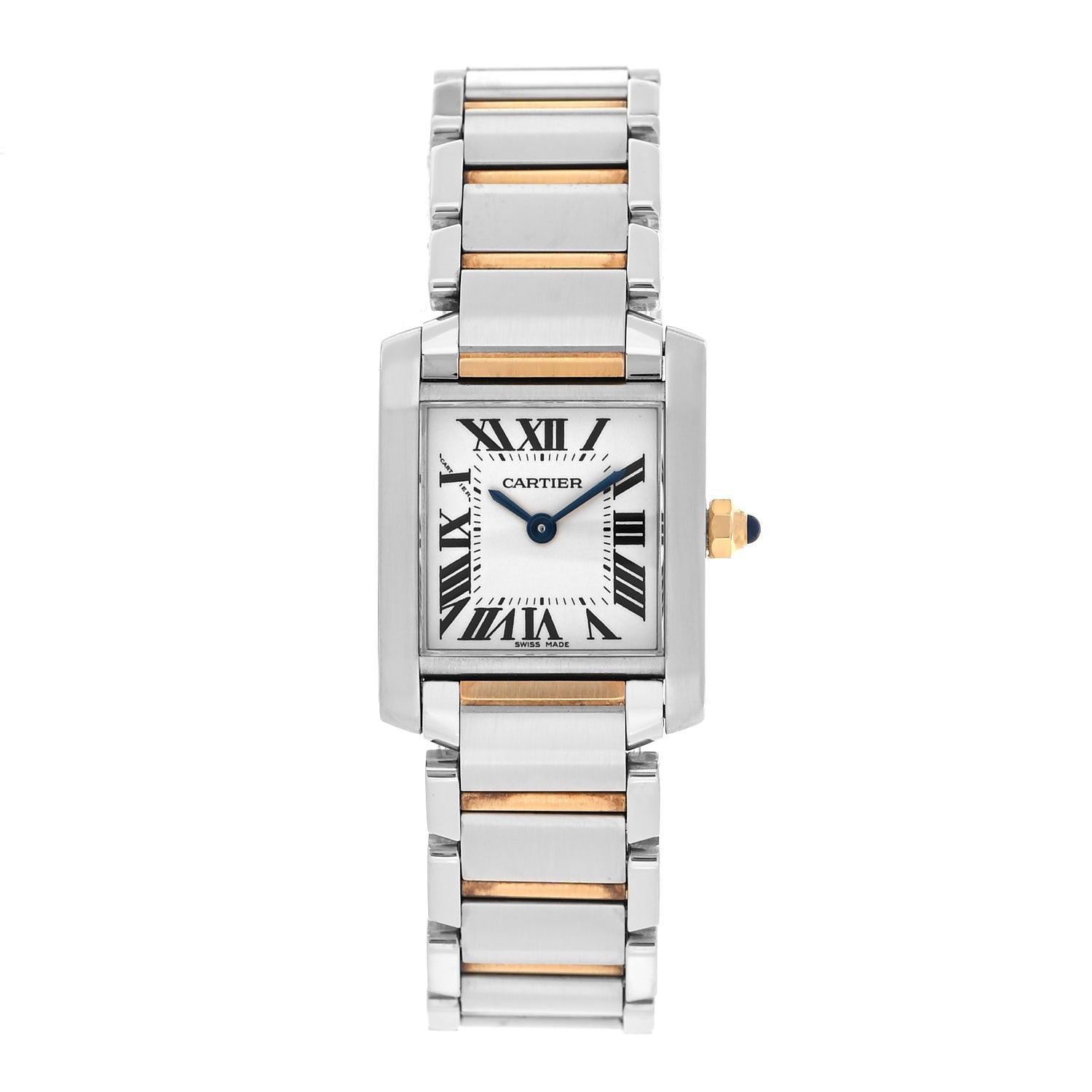 Cartier Stainless Steel 18K Yellow Gold 20mm Tank Francaise Quartz Watch 1 of 4