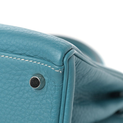 Hermes Taurillon Clemence Kelly Retourne 32 Blue Jean 10 of 14