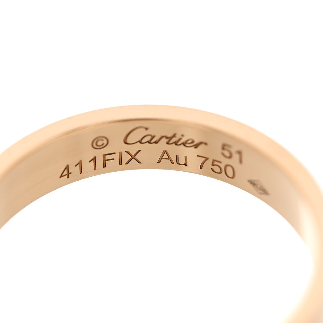 18K Yellow Gold 3.5mm LOVE Wedding Band Ring 51 5.75