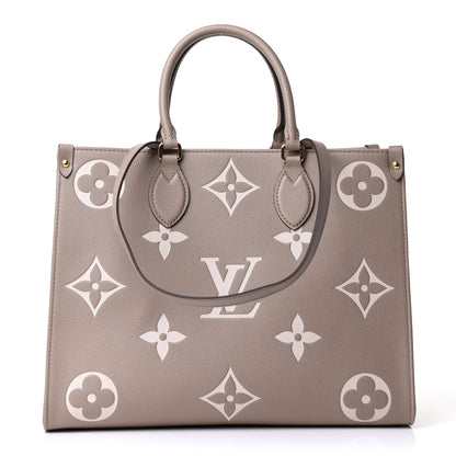 Louis Vuitton Empreinte Monogram Giant Onthego MM Tourterelle Creme 1 of 9