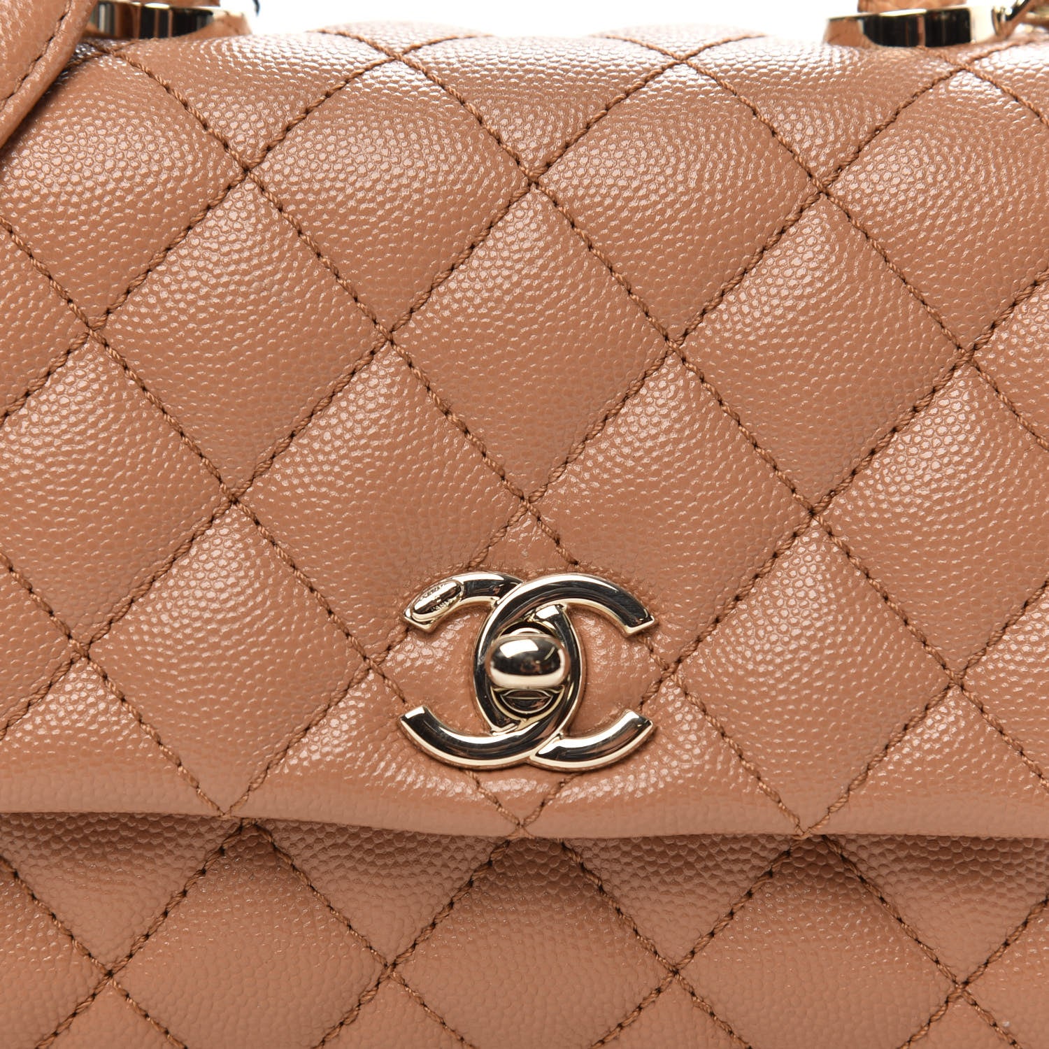 Chanel Caviar Lizard Embossed Quilted Extra Mini Coco Handle Flap Brown 8 of 10
