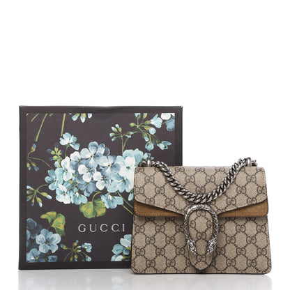Gucci GG Supreme Monogram Mini Dionysus Shoulder Bag Taupe 11 of 13