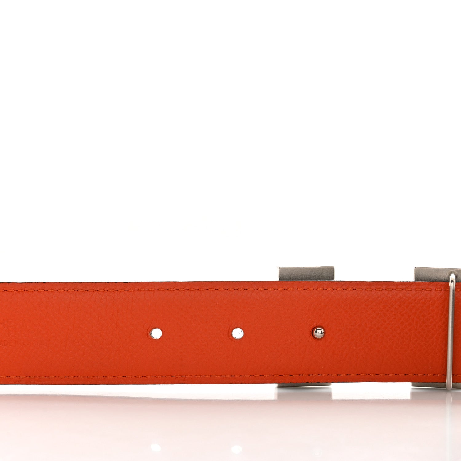 Hermes Swift Epsom 24mm Mini Constance H Belt 85 34 Black Orange 4 of 5