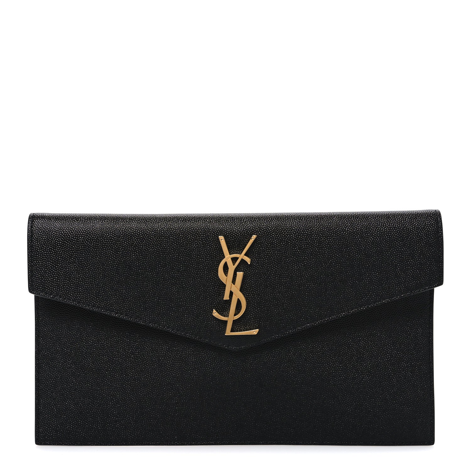 Saint Laurent Grain De Poudre Uptown Pouch Black 1 of 7