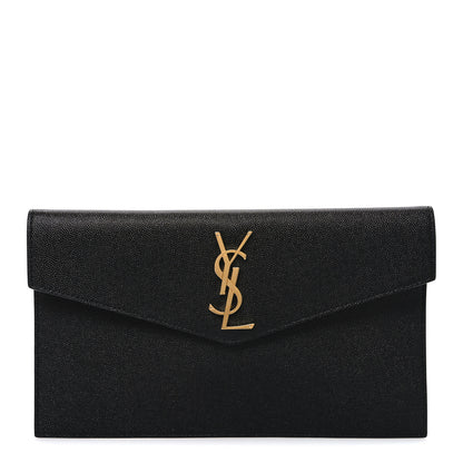 Saint Laurent Grain De Poudre Uptown Pouch Black 1 of 7