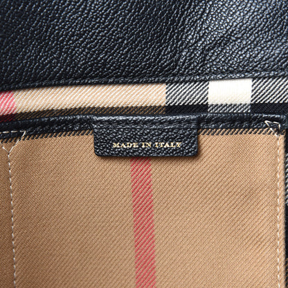 Burberry Soft Grain Calfskin Medium Buckle Tote Black 11 of 12