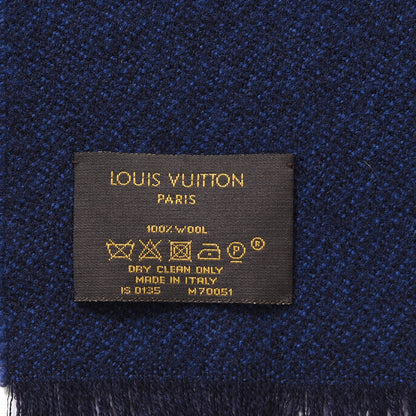 Louis Vuitton Wool Monogram Classic Scarf Navy 5 of 5