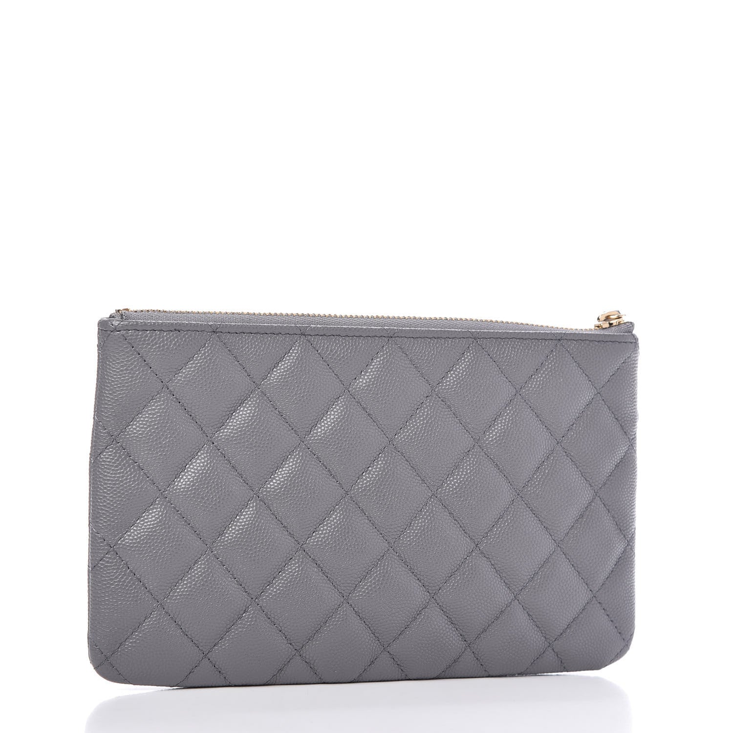 Chanel Caviar Quilted French New Wave Small CC Pouch Grey 3 of 11