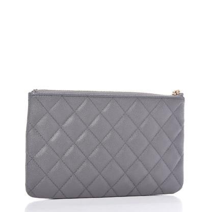 Chanel Caviar Quilted French New Wave Small CC Pouch Grey 3 of 11