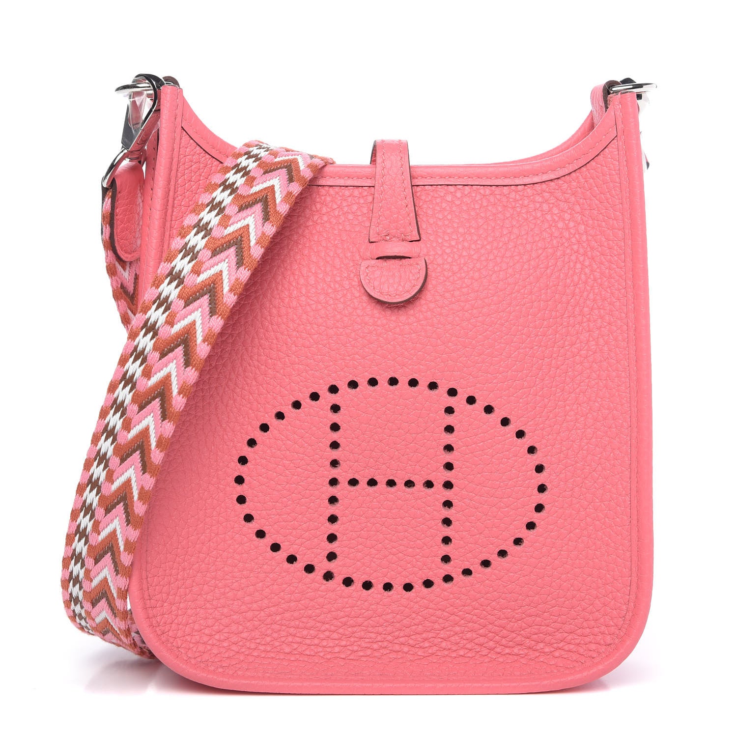 Hermes Taurillon Clemence Allegro Evelyne TPM Rose Azalee Rose Confetti 1 of 10