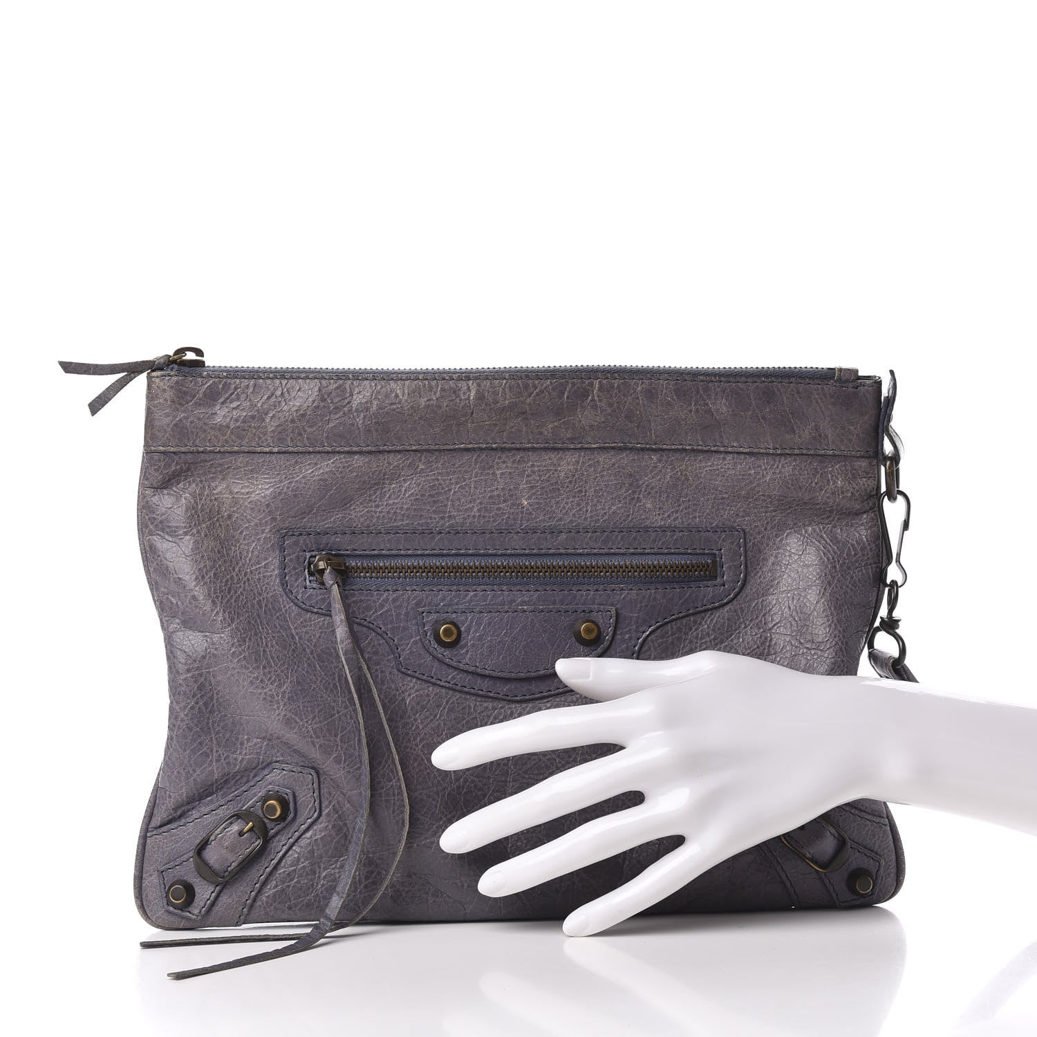 Balenciaga Agneau Classic Hardware Flat Handle Clutch Jacynthe 2 of 6