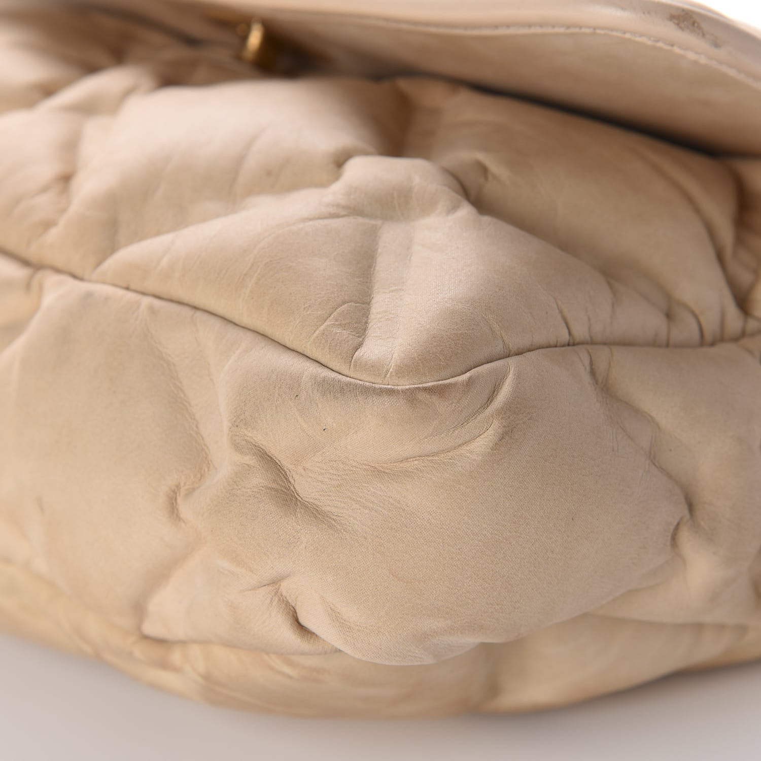 Chanel Iridescent Calfskin Quilted Small Chesterfield Flap Light Beige 8 of 17