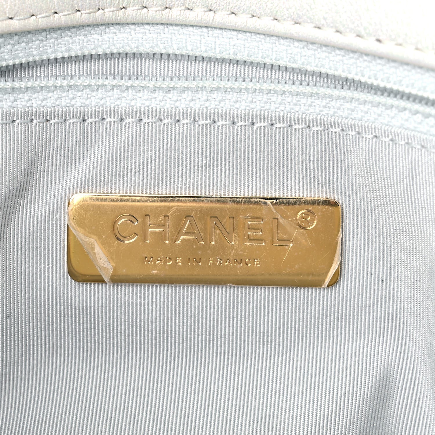 Chanel Iridescent Calfskin Quilted Medium Chanel 19 Flap White 6 of 9