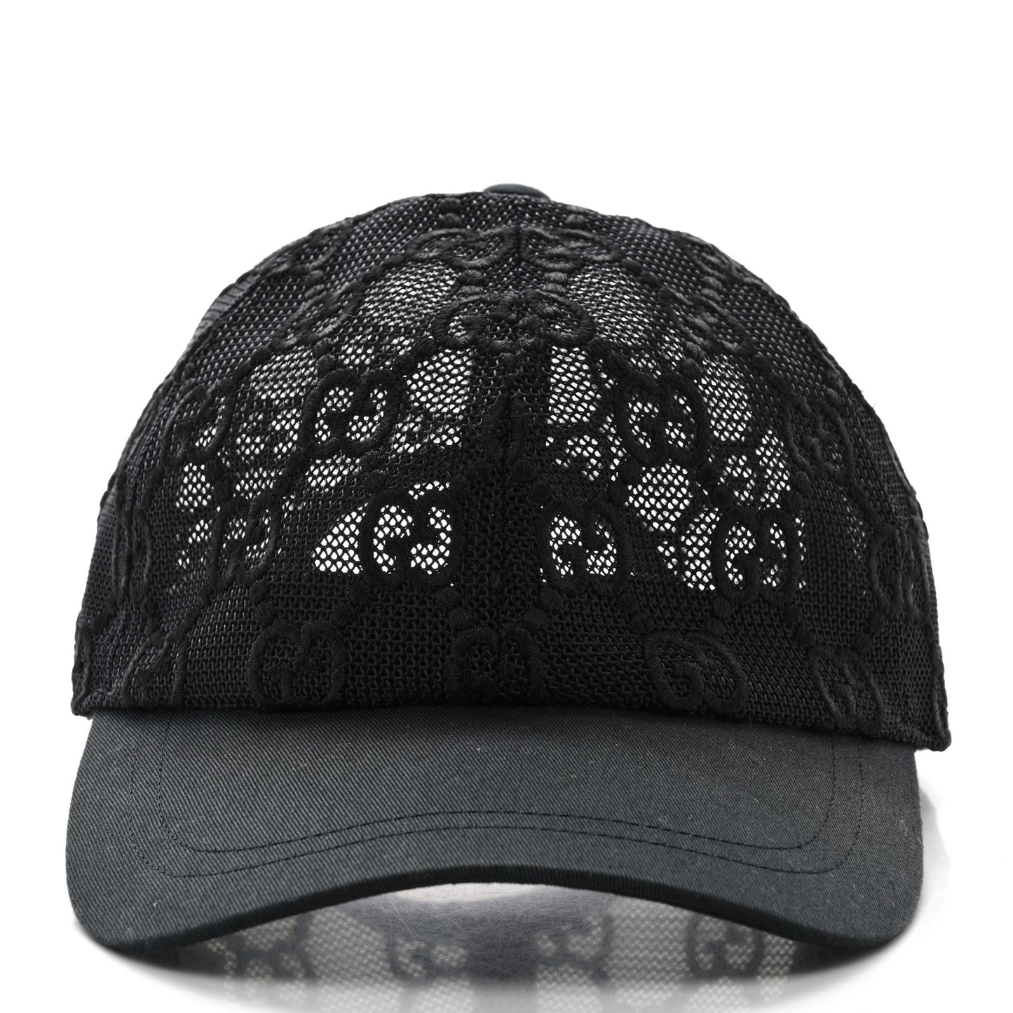 Mesh GG Monogram Shivali Baseball Hat L Black