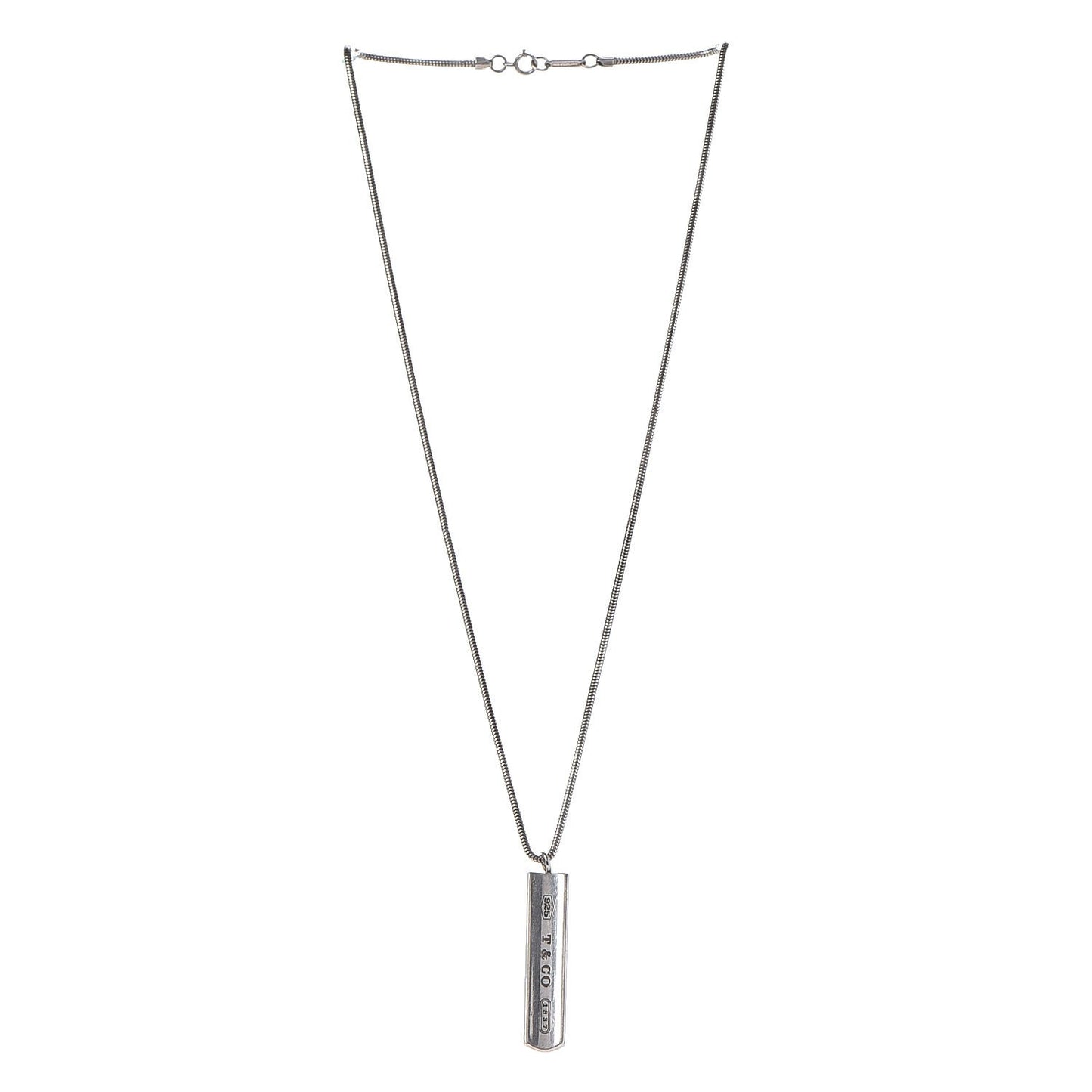 Sterling Silver 1837 Bar Pendant Necklace