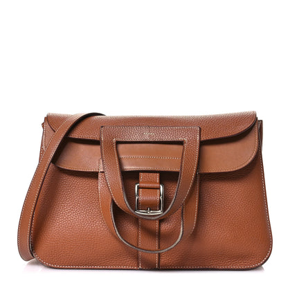 Hermes Taurillon Clemence Halzan 31 Gold 1 of 14