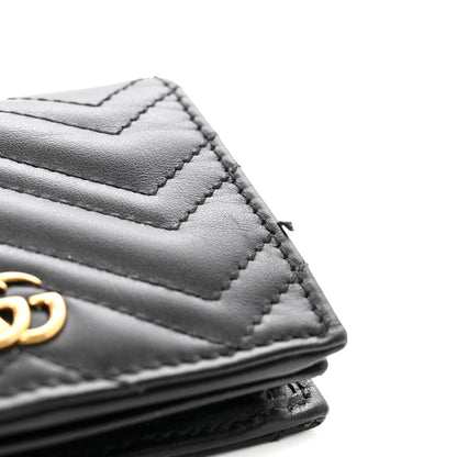 Gucci Calfskin Matelasse GG Marmont Card Case Wallet Black 8 of 8
