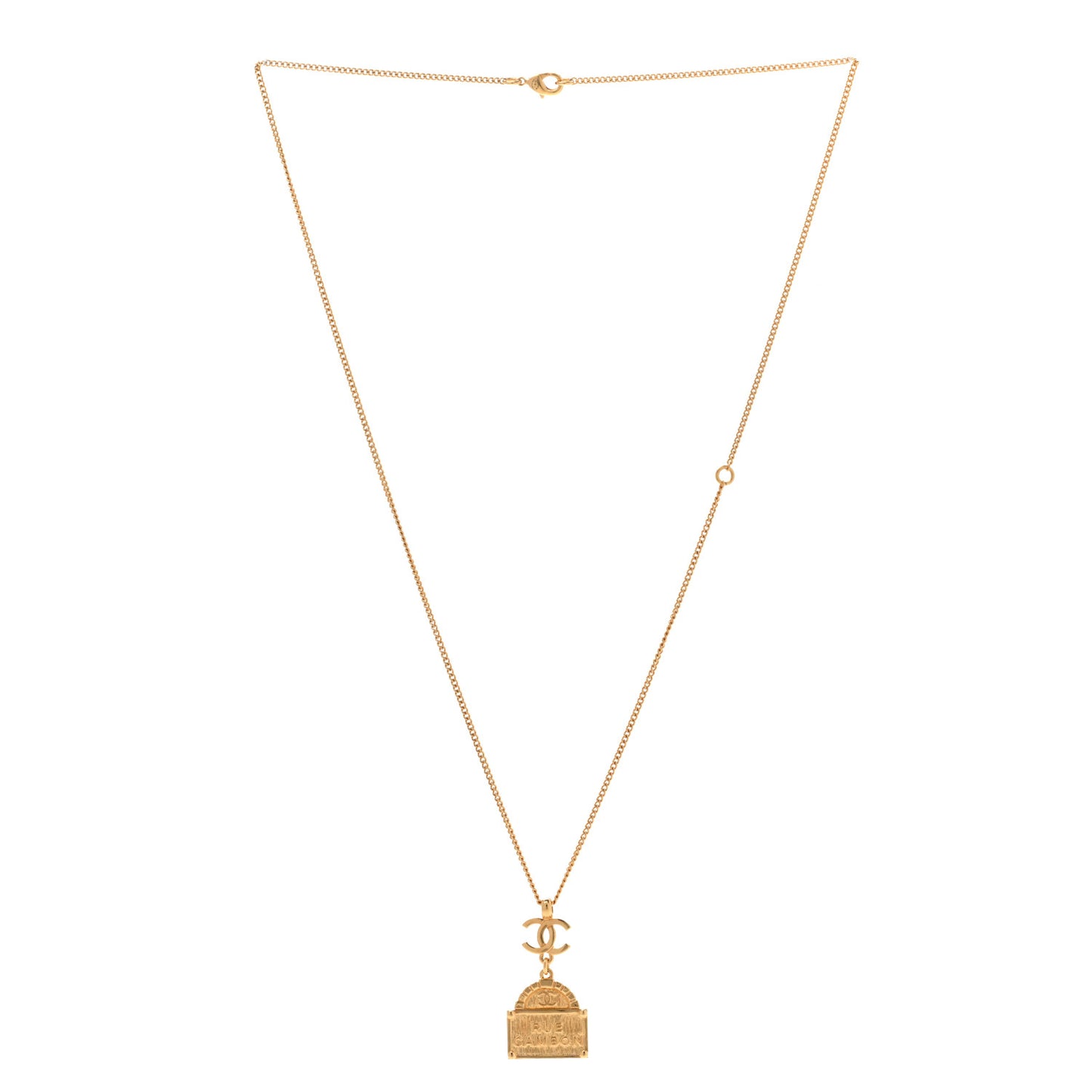 Metal CC Rue Cambon Necklace Necklace Gold