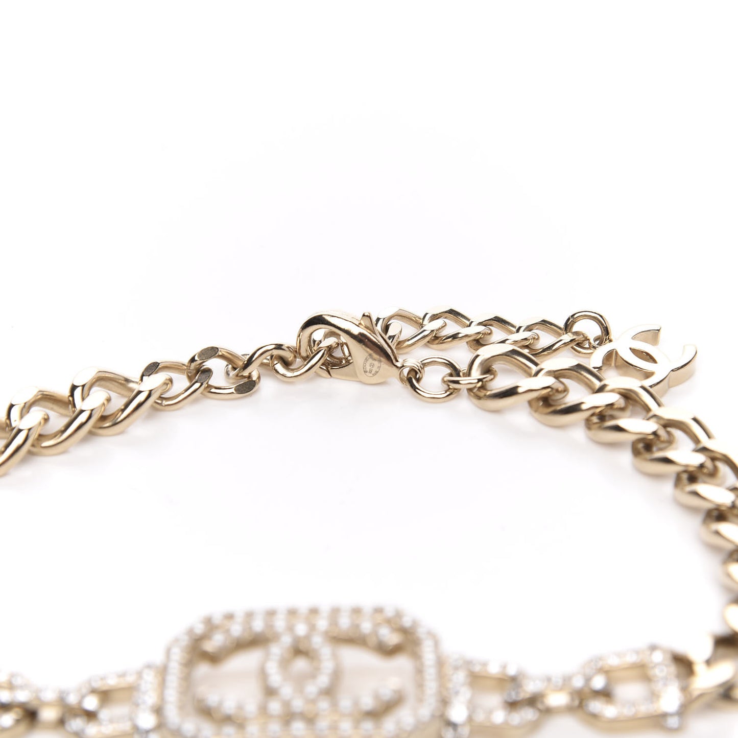 Crystal Pearl CC Vendome Choker Light Gold