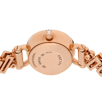 Hermes 18K Rose Gold Diamond Mother of Pearl 16mm Faubourg Polka Quartz Watch 4 of 5