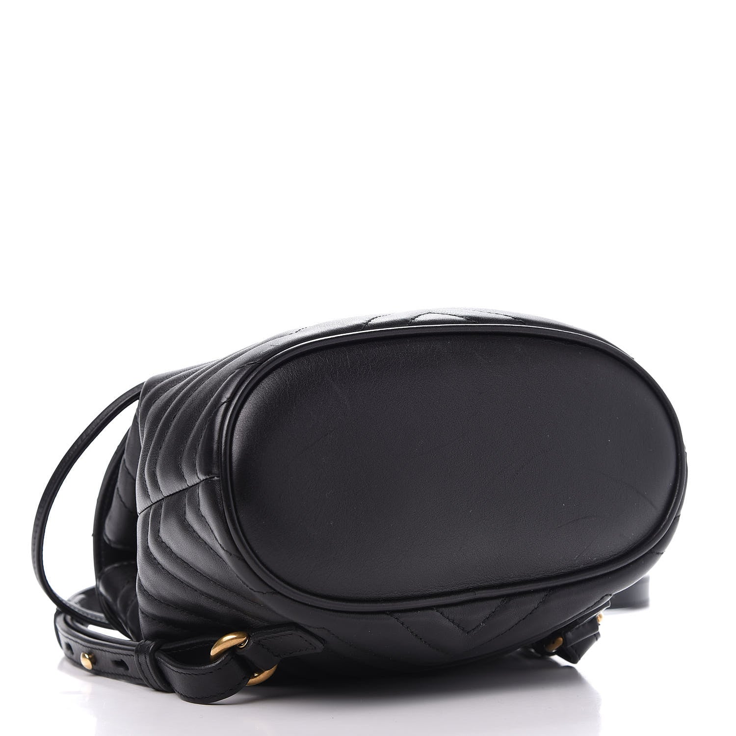 Gucci Calfskin Matelasse GG Marmont Flap Backpack Black 3 of 9