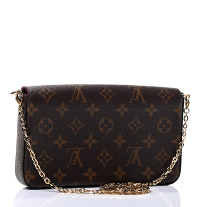 Louis Vuitton Monogram Pochette Felicie Chain Wallet Fuchsia 2 of 5