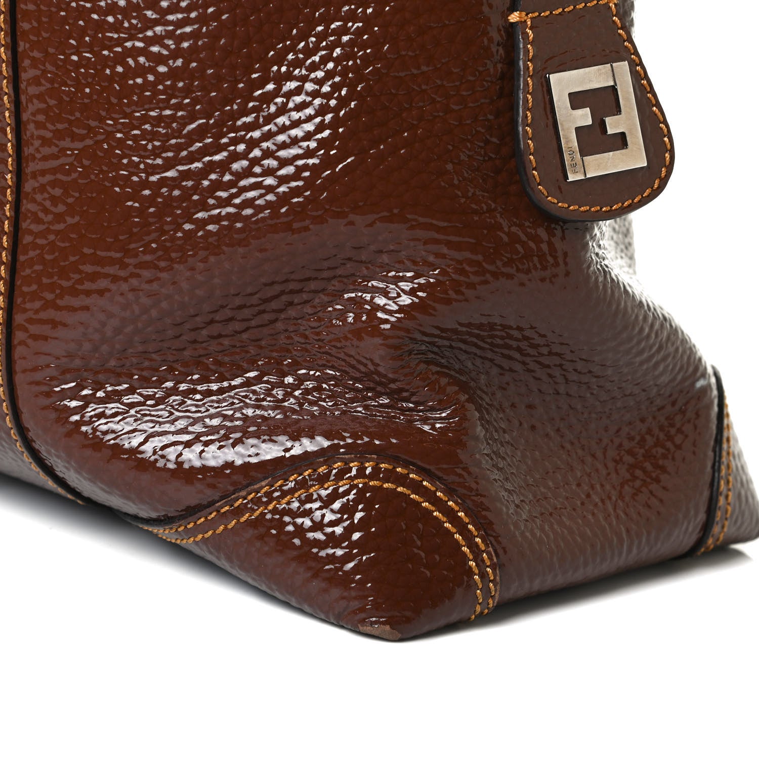 Fendi Grained Calfskin Large B Mix Tote Brown 17 of 18