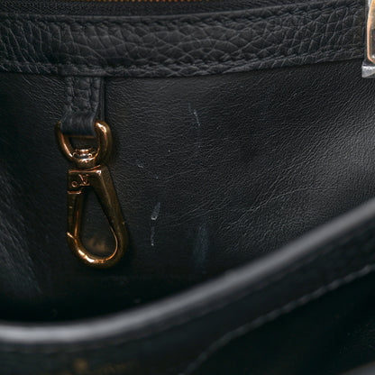 Louis Vuitton Taurillon Mechanical Flowers Smile Capucines PM Black 10 of 12