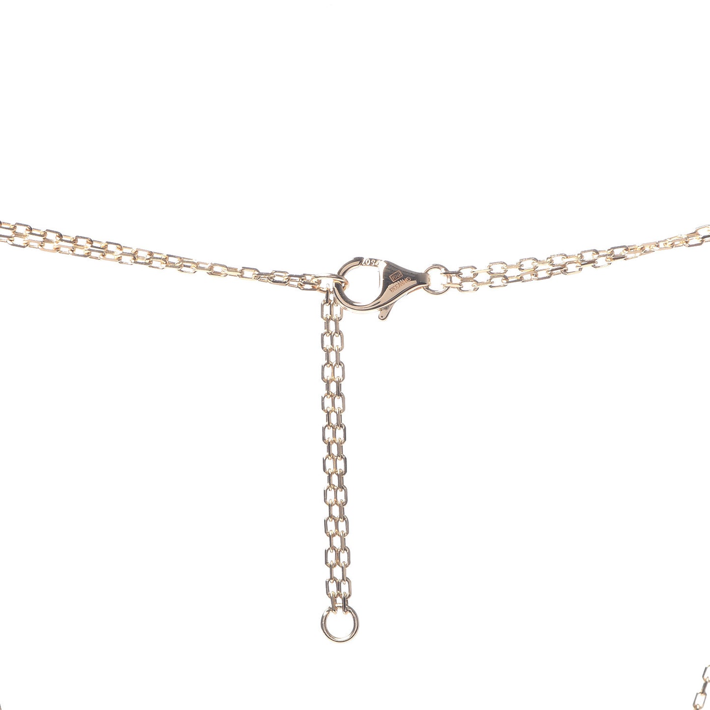 18K Yellow Gold 2 Diamond LOVE Necklace