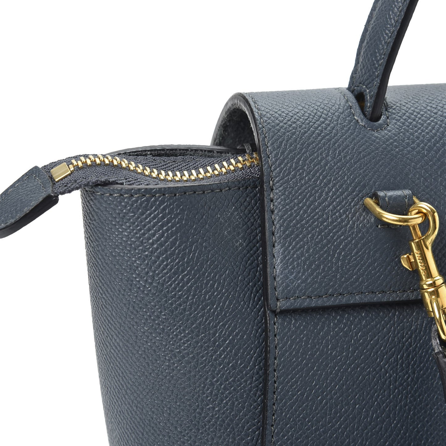 Grained Calfskin Nano Belt Bag Slate