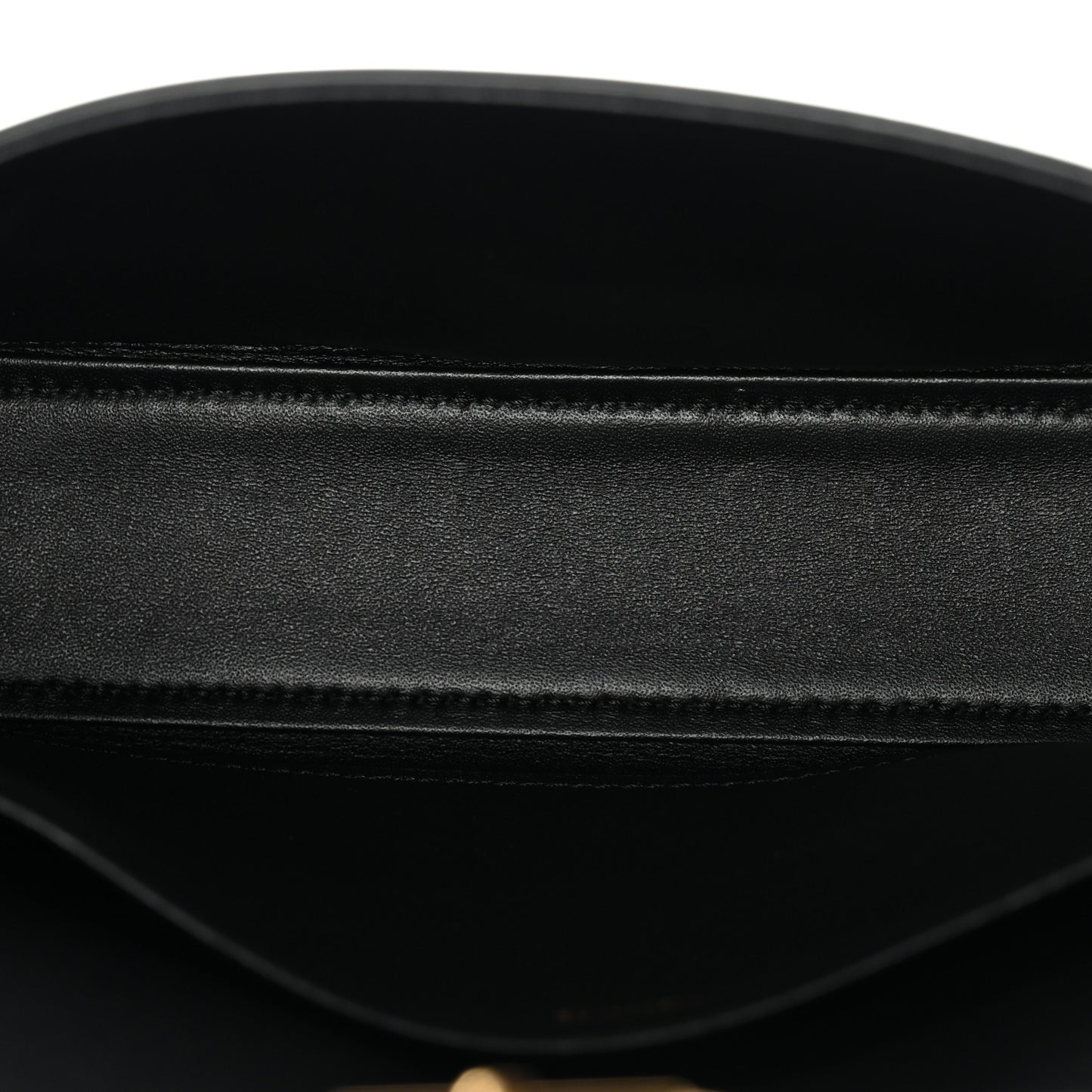 Shiny Calfskin Triomphe Shoulder Bag Black