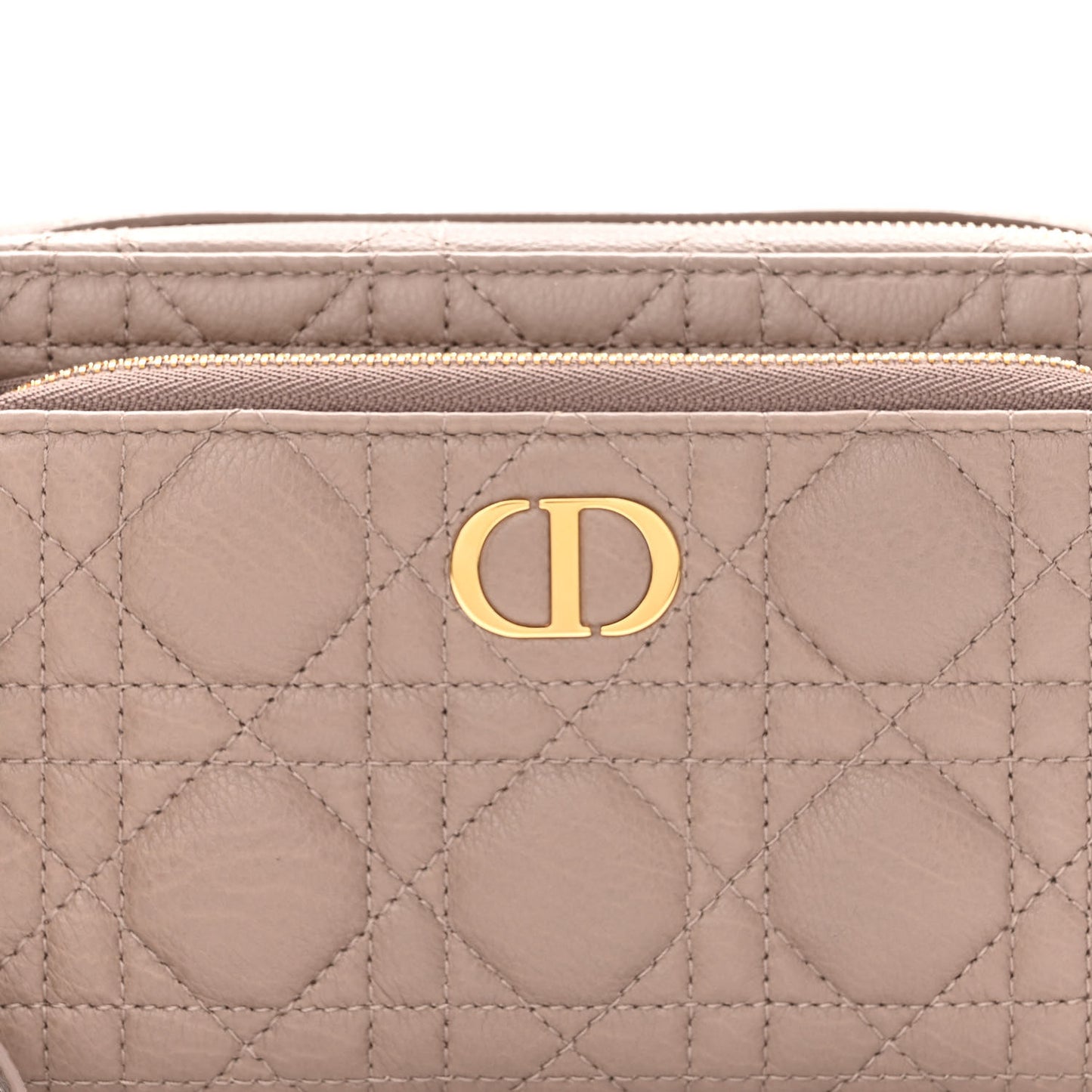 Supple Calfskin Caro Double Pouch Warm Taupe