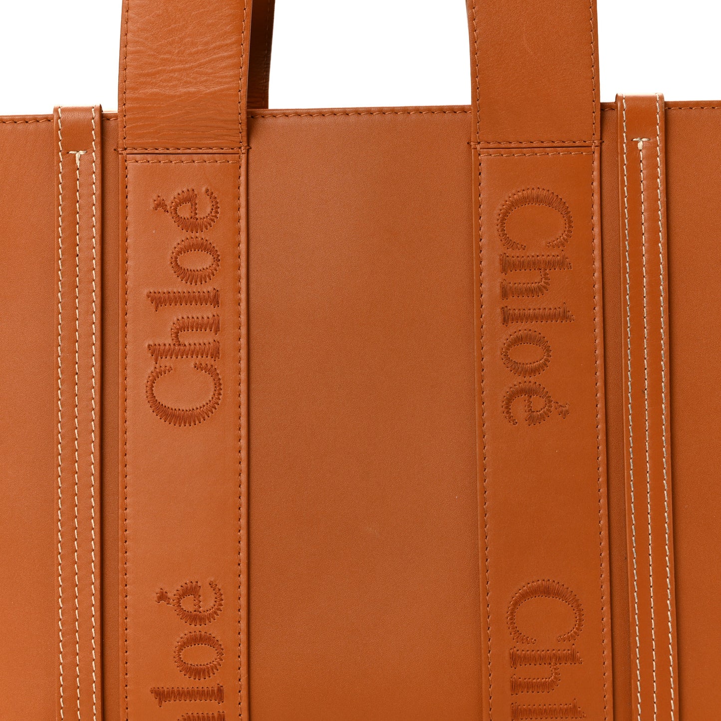 Calfskin Medium Woody Tote Caramel