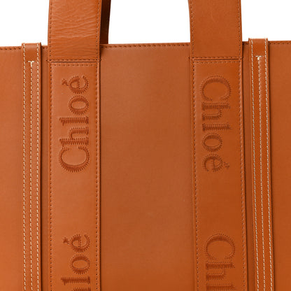 Chloe Calfskin Medium Woody Tote Caramel 8 of 15