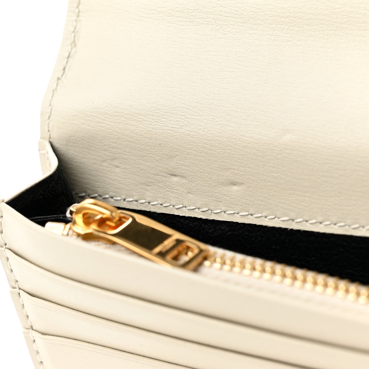 Calfskin Tiny Monogram Cassandre Wallet Crema Soft