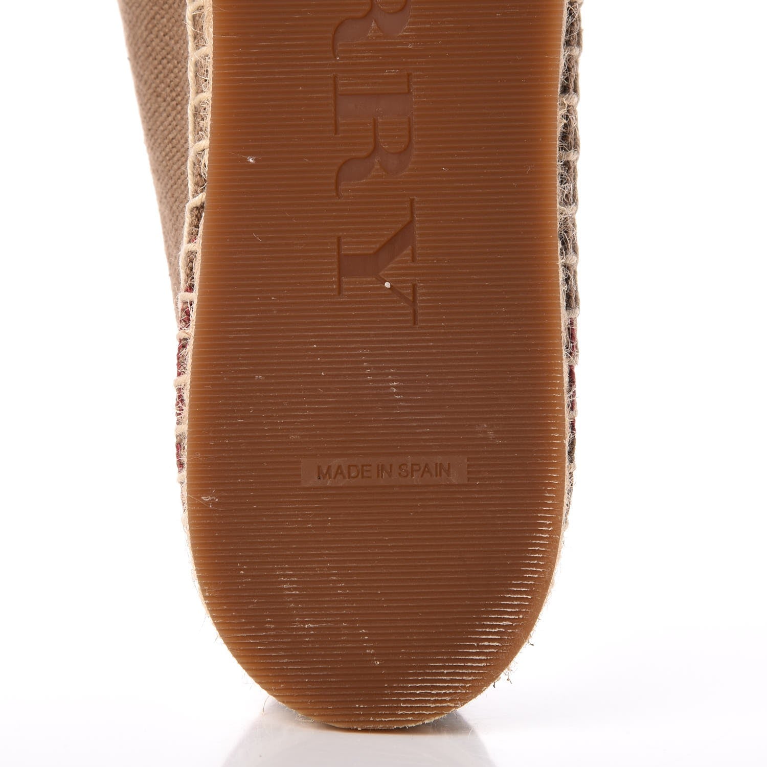 Burberry Canvas House Check Hodgeson Brit Espadrille Flats 39.5 Dark Tan 10 of 13