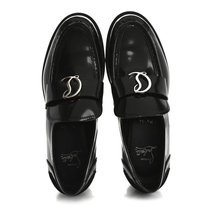 Christian Louboutin Abrasivato Womens CL Moc Lug Flat Loafers 38.5 Black 2 of 14