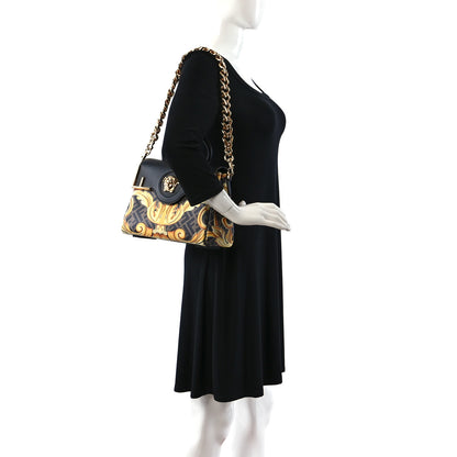 Versace X FENDI Grained Calfskin Fendace La Medusa Medium Top Handle Bag Black Multicolor 2 of 9