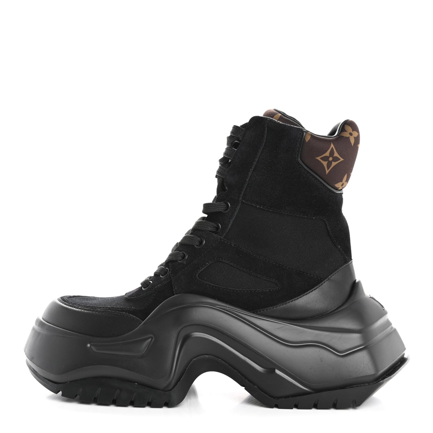 Monogram Suede LV Archlight Platform Sneaker Boot 38 Black