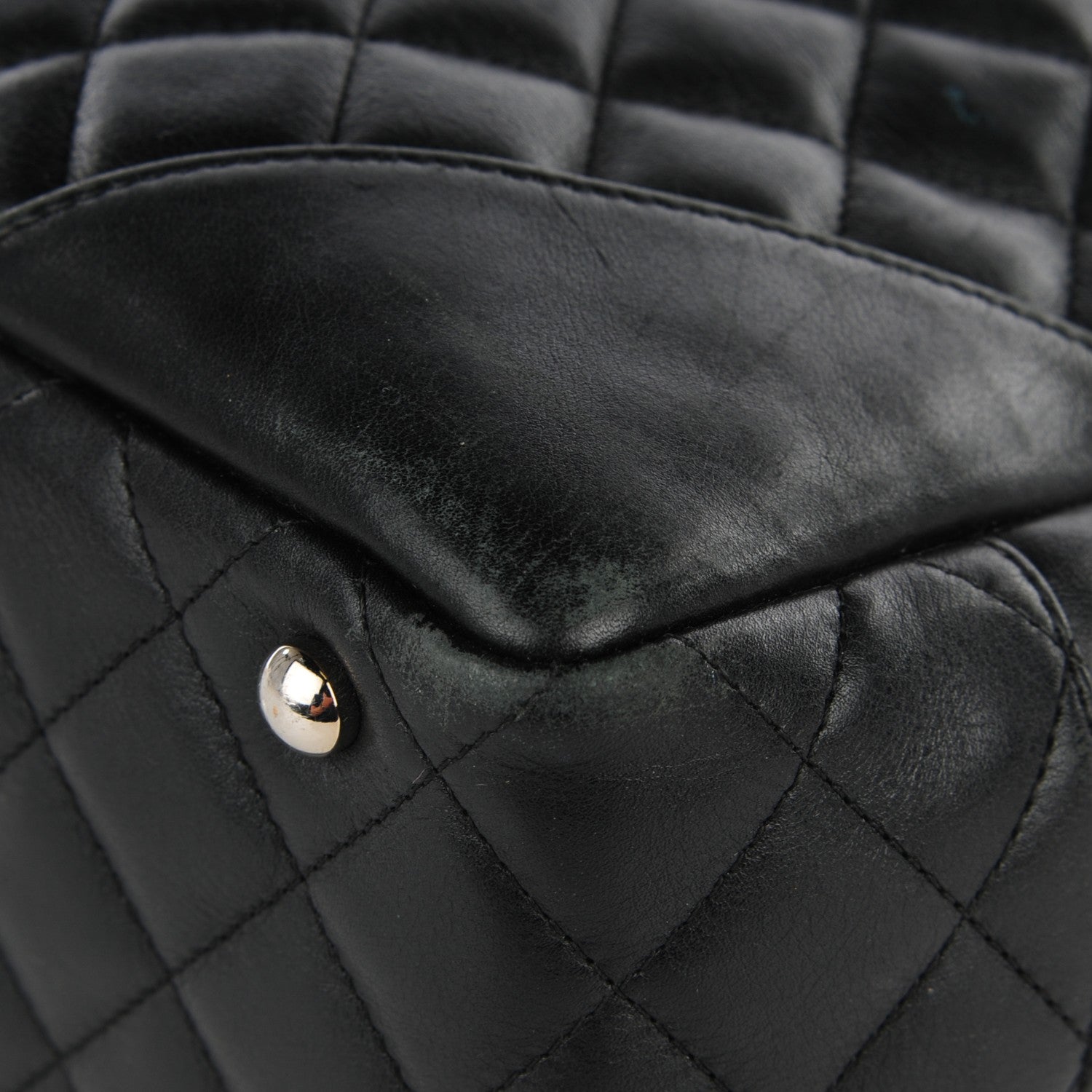 Chanel Calfskin Quilted Large Cambon Bowler Black 9 of 9