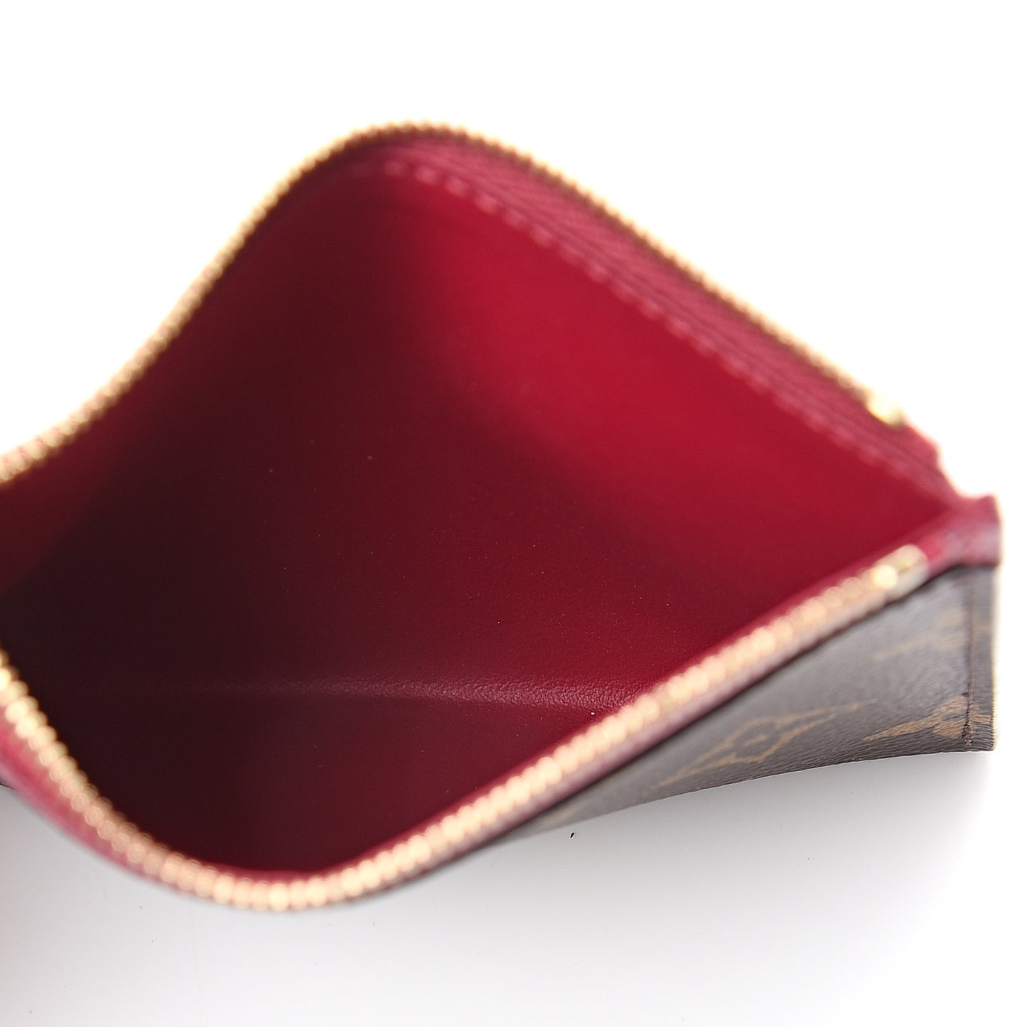 Monogram Zipped Card Holder Fuchsia