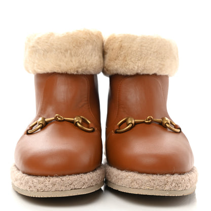 Gucci Calfskin Wool Womens Fria Horsebit Ankle Boots 36.5 New Caramel Butterscotch 2 of 10