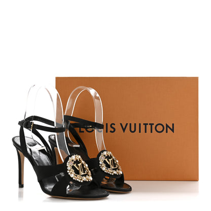 Louis Vuitton Satin Met Sandal 36.5 Black 10 of 10