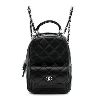 Chanel Lambskin Quilted CC Mini Classic Backpack Black 1 of 10