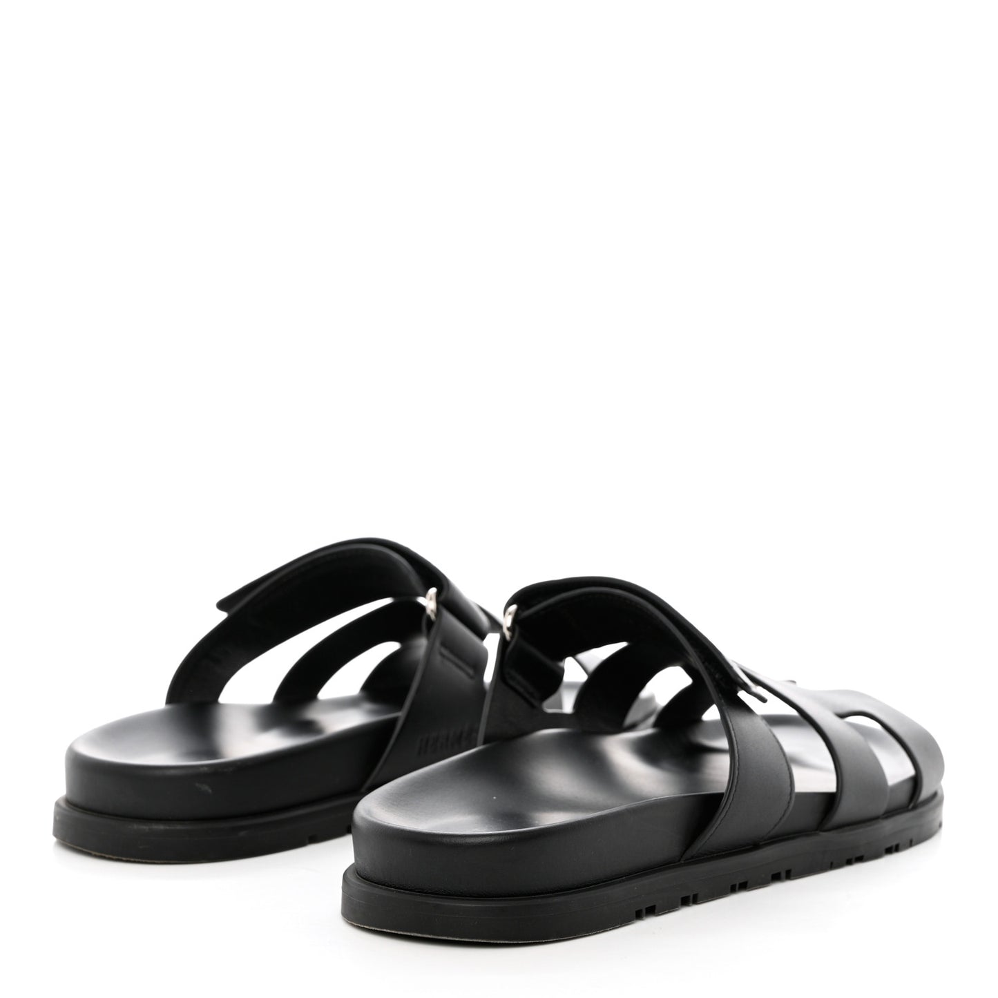 Calfskin Womens Chypre Sandals 39.5 Black
