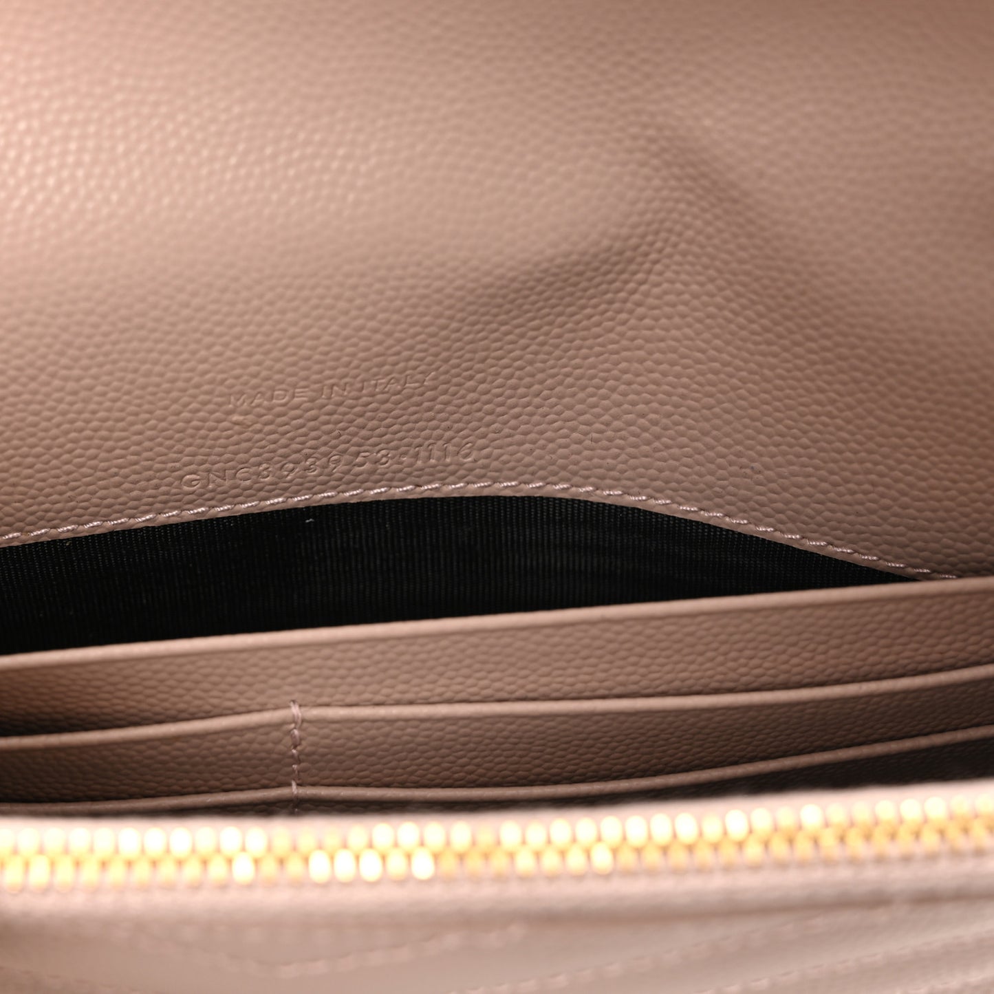 Grain De Poudre Matelasse Chevron Monogram Envelope Chain Wallet Rose Antic