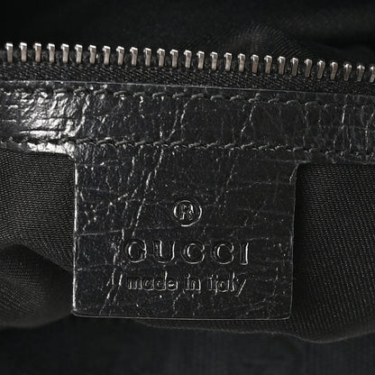 Gucci Monogram Medium Horsebit Chain Hobo Black 6 of 10
