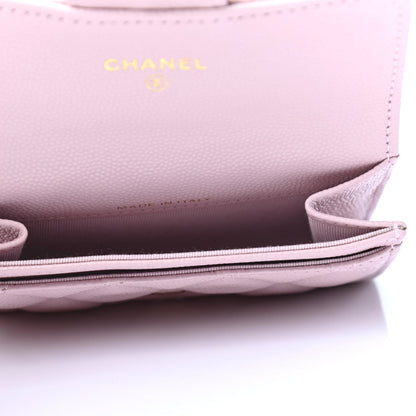 Chanel Caviar Quilted Flap Card Holder Wallet Light Pink 4 of 4
