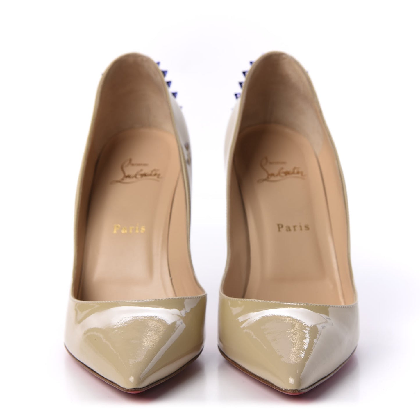 Patent Studded Zappa 100 Pumps 41 Beige